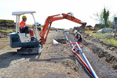 Travaux de raccordement au réseau d'eau potable