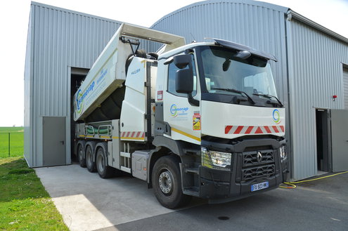 Vidange de l'hydrocureur à la station des Epines (Martres-sur-Morge)